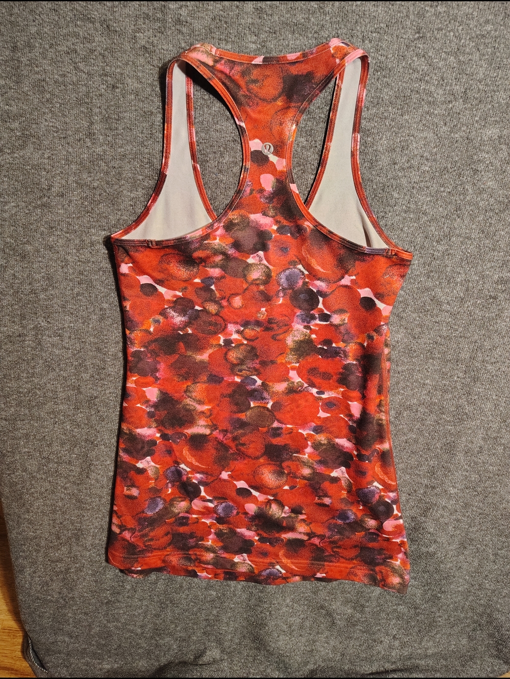 lululemon athletica Red Floral Racerback Tank